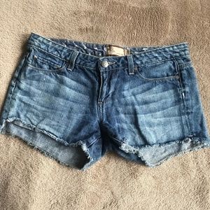 PAIGE denim distessed cut offs